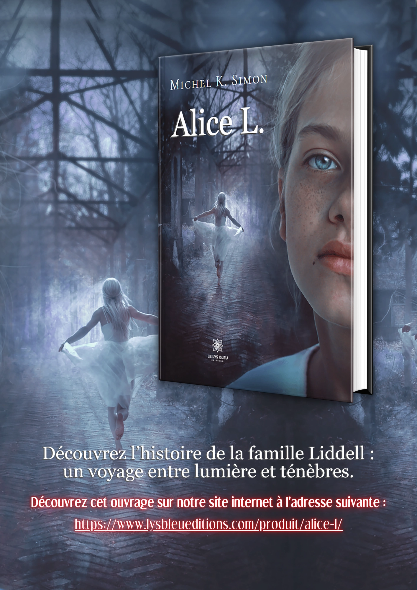 Page du Lys Bleu Magazine consacrée au roman Alice L. de Michel K. Simon