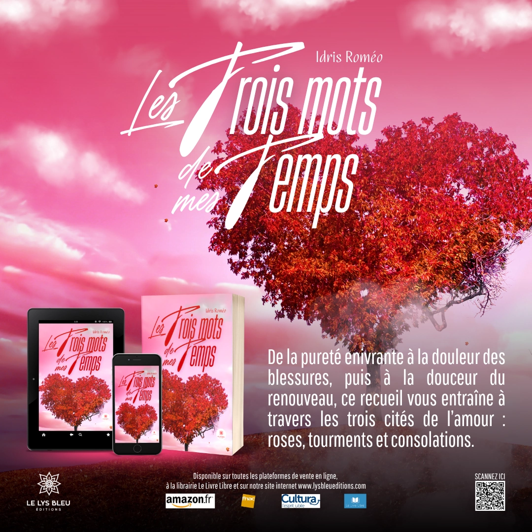 Visuel de promotion du livre Les trois mots de mes temps de Idris Roméo