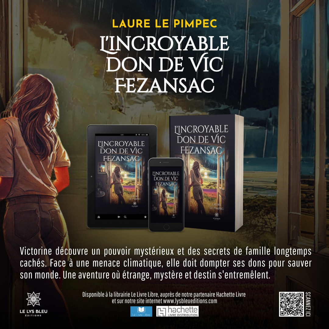 Visuel de promotion du livre L’incroyable don de Vic Fezansac de Laure Le Pimpec